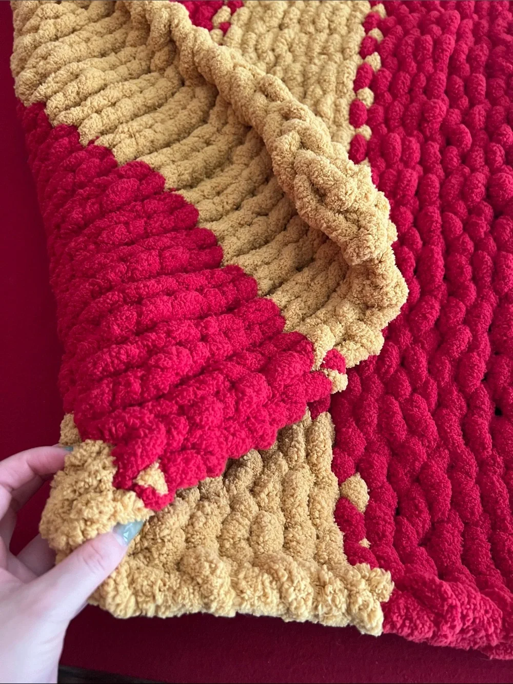 Handmade red yellow
